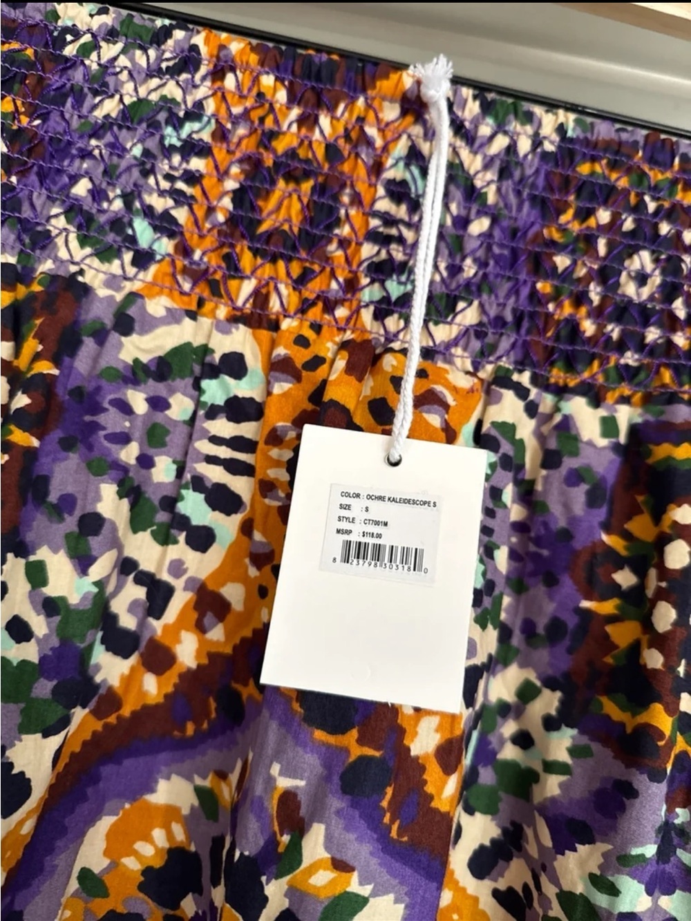 NWT Jennifer & Grace Ochre Kaleidoscope Print Maxi Skirt size Small - Picture 4 of 12